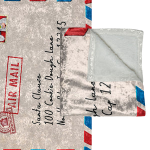 Santa Mail Cute Christmas Throw Blanket