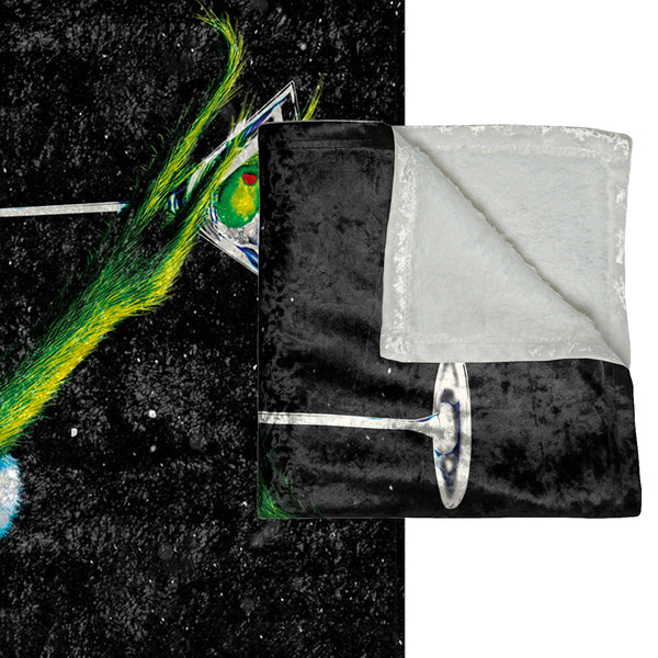 Martini Grinch Throw Soft Decorative Holiday Blanket