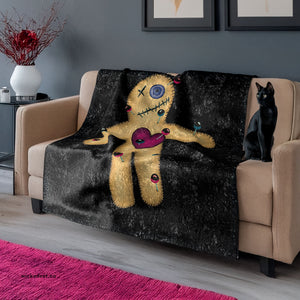 Voodoo Doll Funny Gift Halloween Throw Blanket
