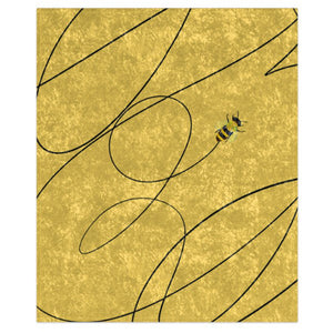 Spring Bee Yellow Decorative Throw Blanket