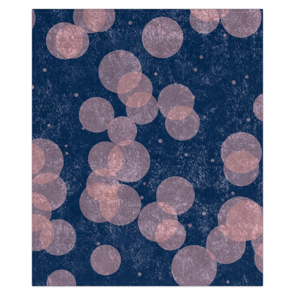 Blue & Pink Polka Dot Throw Blanket