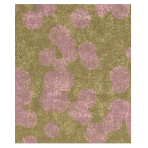 Olive & Pink Polka Dot Decor Throw Blanket
