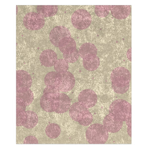 white and pink polka dots shimmering throw blanket