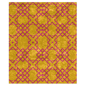 Yellow and Pink Modern Chic Geometric Throw Blanket