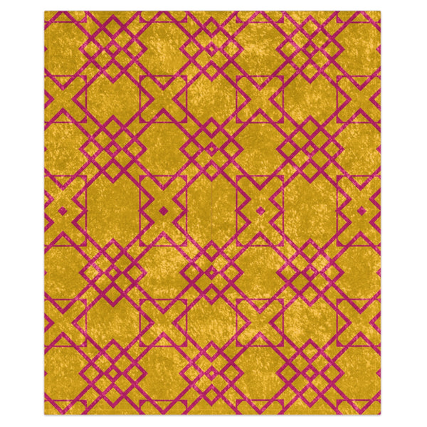 Yellow and Pink Modern Chic Geometric Throw Blanket