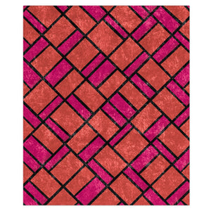 Pink and Orange Modern Decorative Throw Blanket