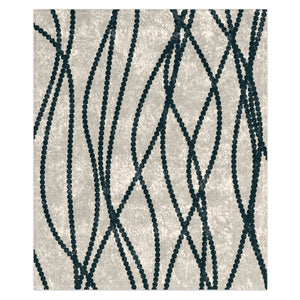 white and blue soft decorative throw blanket