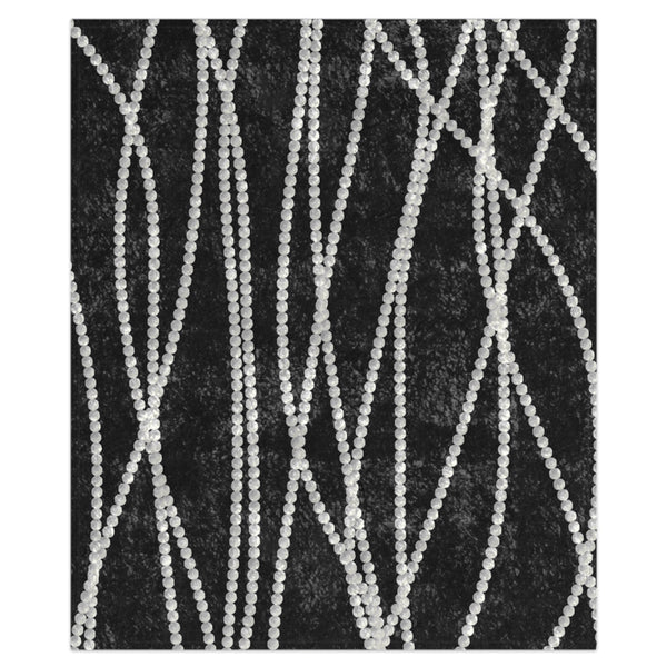 Black & White Pearls Throw Blanket
