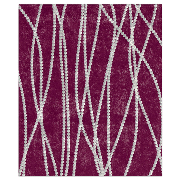 White and Pink Pearls Decorative Throw Blanket