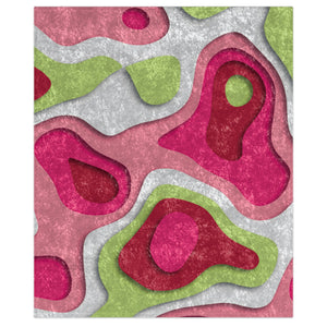 Soft sherpa blanket with 'Abstract Holiday Decorative Throw' design