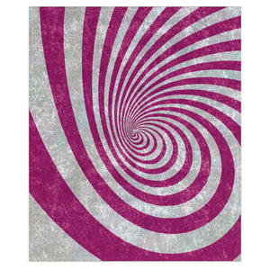 Pink and White Swirl Decorative Throw Blanket