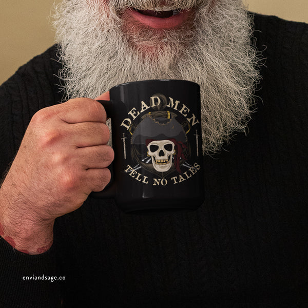 Dead Men Tell No Tales Pirate Skull Ceramic Mug 15oz