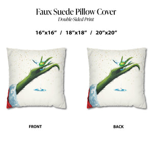 throw pillow with 'Grinch Christmas Cover Soft Holiday' design