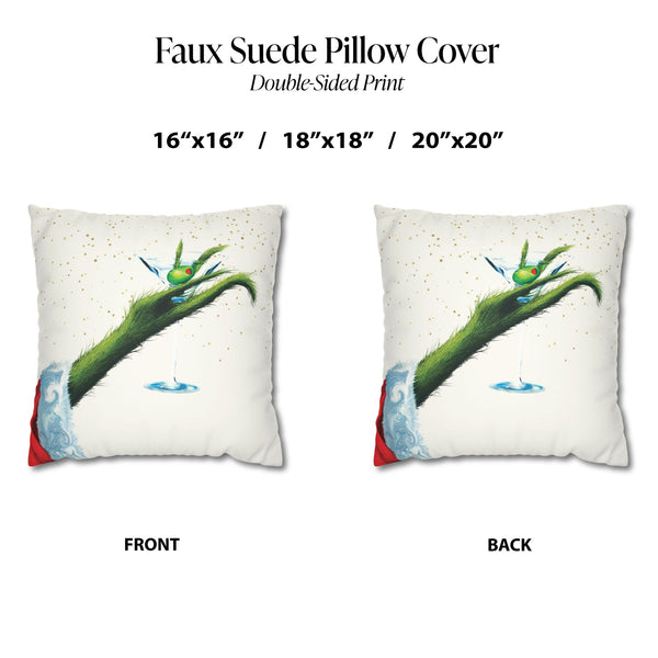 Grinch Christmas Pillow Cover Soft Holiday Throw Pillow