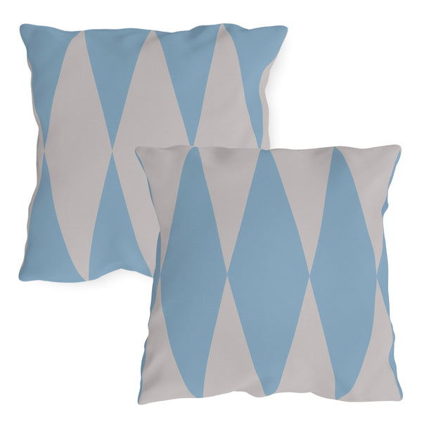 Baby Blue Diamond Indoor Outdoor Throw Pillow