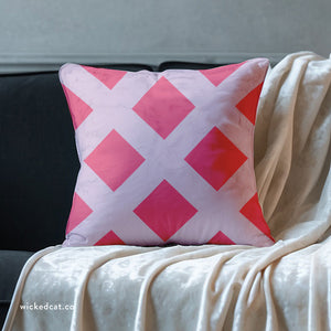 Reversible Pink Lilac Faux Suede Pillow Cover