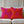 Vibrant Pink & Orange Reversible Indoor Outdoor Throw Pillow