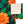 Soft sherpa blanket with 'Orange Floral Sherpa Throw' design
