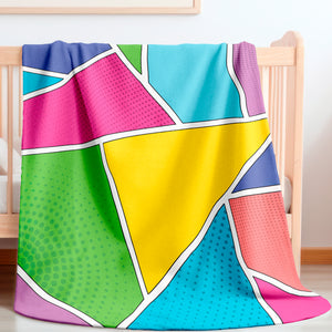 Comics Pop Art Soft Sherpa Baby Blanket