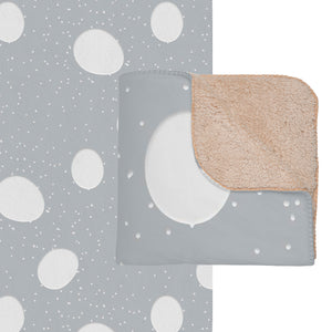 Grey Polka Dot Soft Sherpa Throw Blanket
