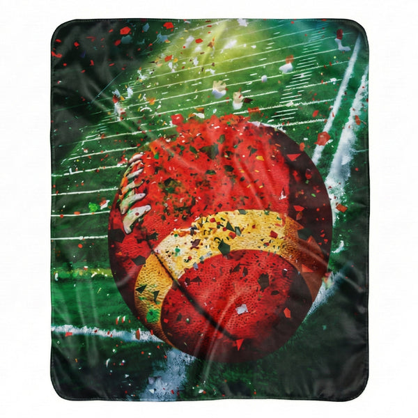 Football Game Day Plush Sherpa Throw Blanket