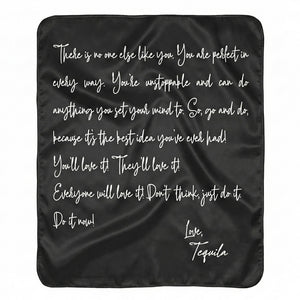 Love Letter Funny Tequila Gift Plush Sherpa Blanket