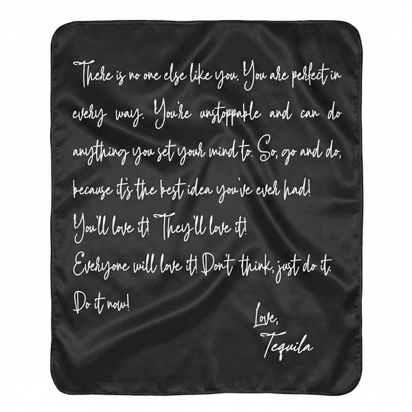 Love Letter Funny Tequila Gift Plush Sherpa Blanket