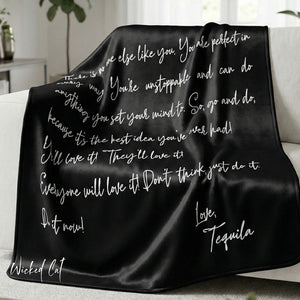Love Letter Funny Tequila Gift Plush Sherpa Blanket