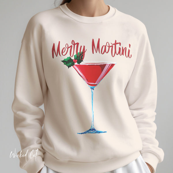 Comfort Colors® Merry Martini Christmas Sweatshirt