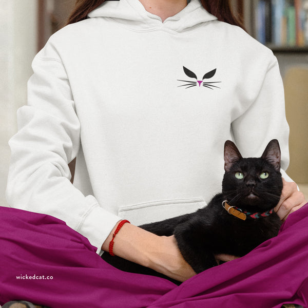 Wicked Cat Embroidered Sweatshirt Hoodie