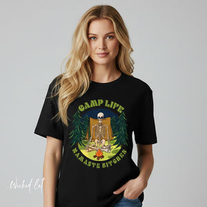 Comfort Colors© Namaste Bitches Yoga Skeleton T-Shirt