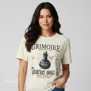 Apothecary Label Spider Venom Halloween T-Shirt
