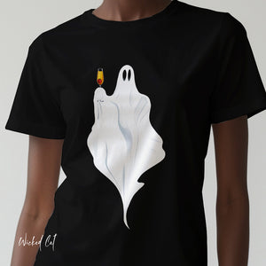 Champagne Ghost Cute Halloween T-Shirt