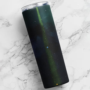 Matte mug with 'The Pale Blue Dot Space Science Insulated Tumbler 20oz' graphic on a white background